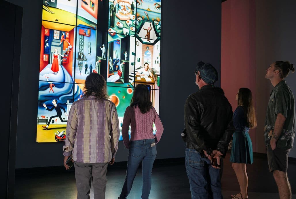 Dream tapestry installation at the Dali Museum.